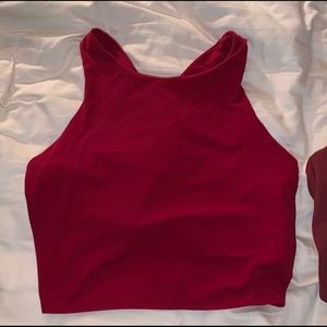 Athleta Red Conscious Crop M d-ddd